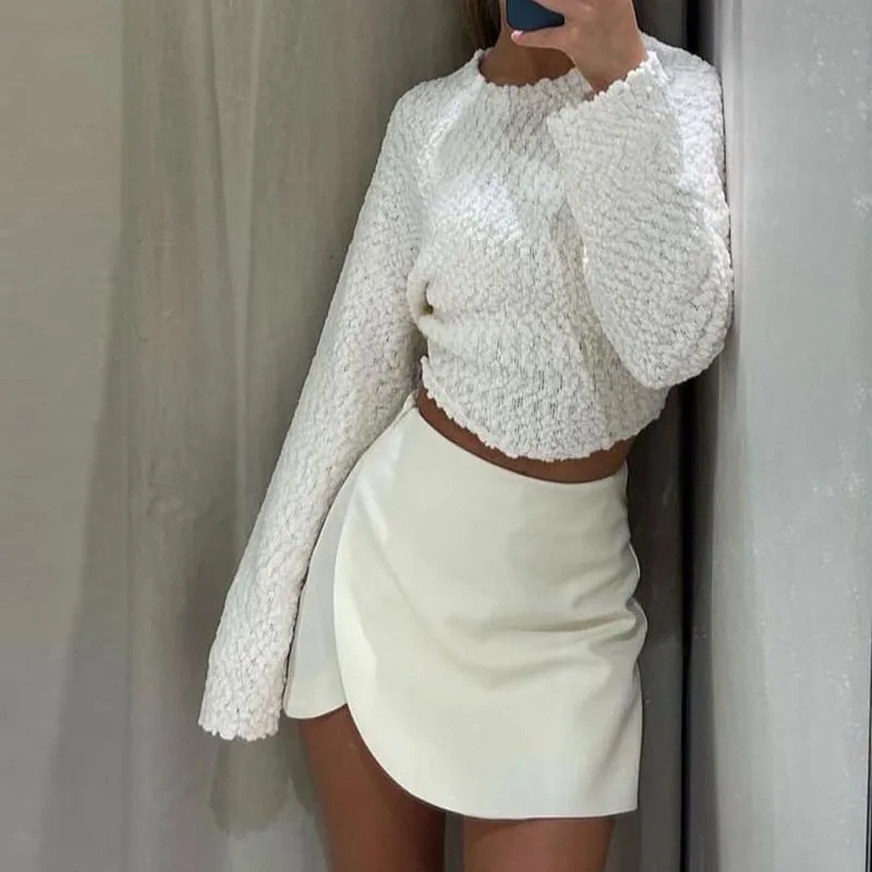 High-Waist Asymmetric Skort
